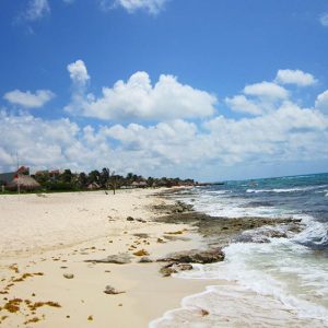 Mile long sandy beach by the hotel