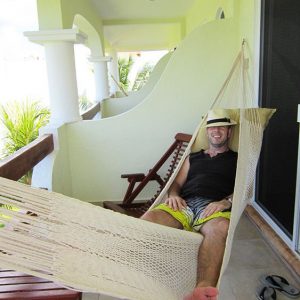 Mr Whodoido relaxing in the hammock