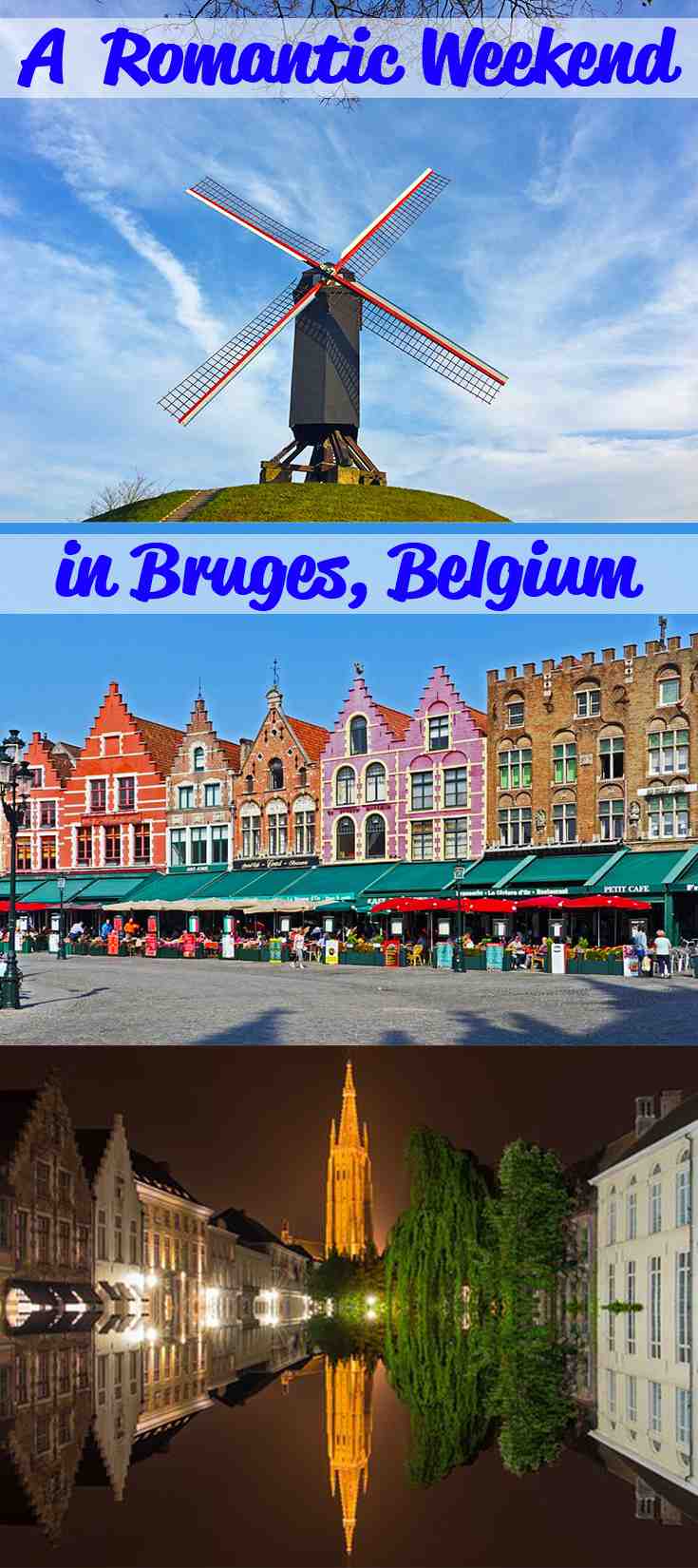 A Romantic Weekend in Bruges, Belgium – WhodoIdo: The chocolate capital of the world and also sometimes knows as the ‘Venice of the North’, Bruges makes a perfect romantic getaway. Climb up the Belfry tower for the panoramic views of the city, visit a brewery, explore Bruges by boat and sample some Flemish dishes!