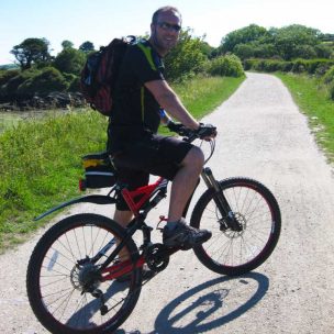 Ian ready for the bike ride