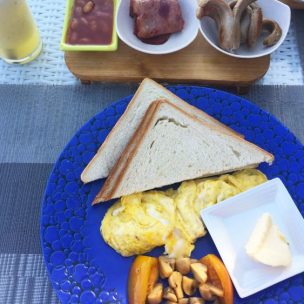 American breakfast at Camilla Beach Club